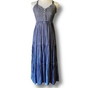 Old Navy navy and white check dress